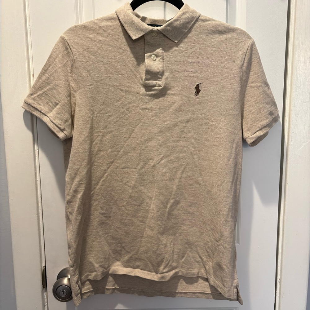 Polo Ralph Lauren Tan Slim Fit Cotton Shirt Size Medium